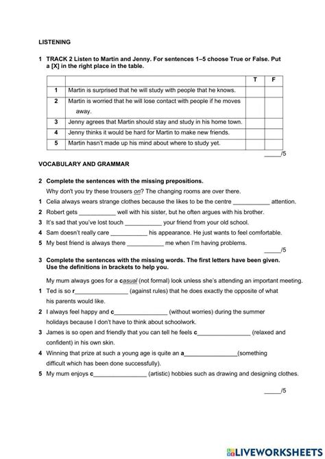 Focus Unit Test Worksheet Live Worksheets 45 Off