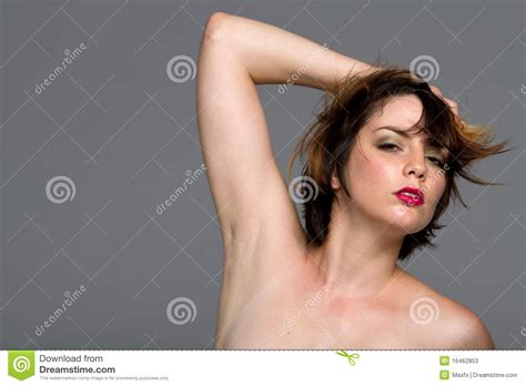Short Hair Brunette Woman Stock Image Image Of Brunette 16462853