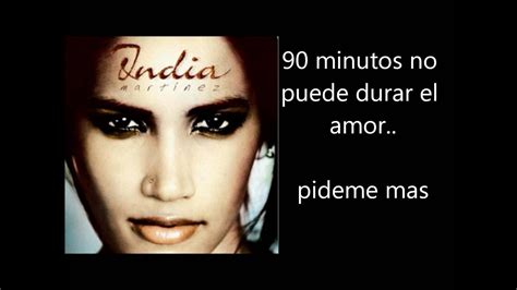 India Martinez 90 Minutos Letra Lyrics YouTube