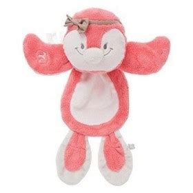 Doudou La Compagnie Des Petits Pingouin Rose Poussin Rayee Plat