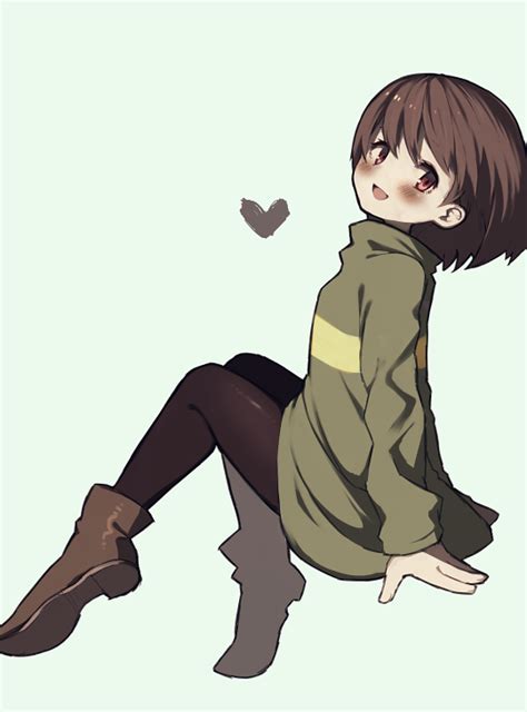 Safebooru 1other Androgynous Brown Hair Chara Undertale Closed Mouth Commentary Request Legs