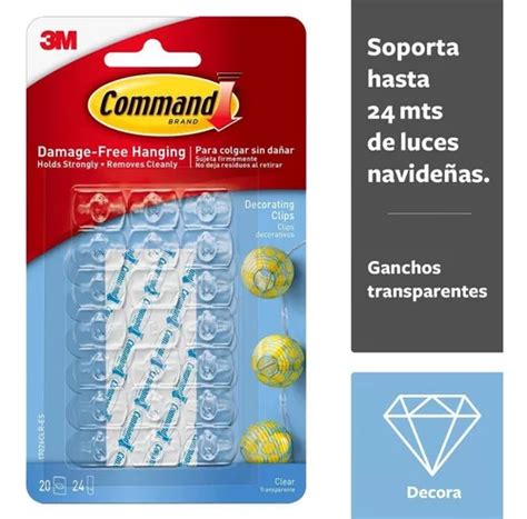 Ganchos Decorativos Command Transparentes Para Interior X Mercadolibre