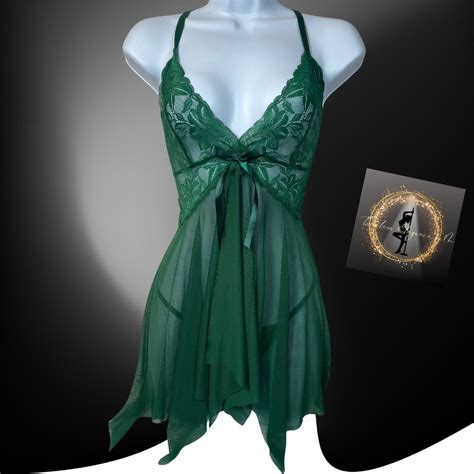 Sexy Sheer Mesh Babydoll With Thong Set Lingerie Sets For Older Women Etsy