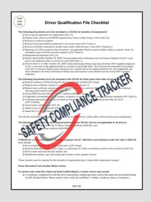 Dot Fmcsa Safety Compliance Tracker