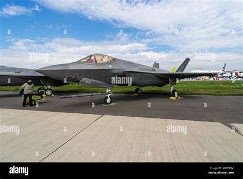 Berlin Germany April 25 2018 Stealth Multirole Fighter Lockheed