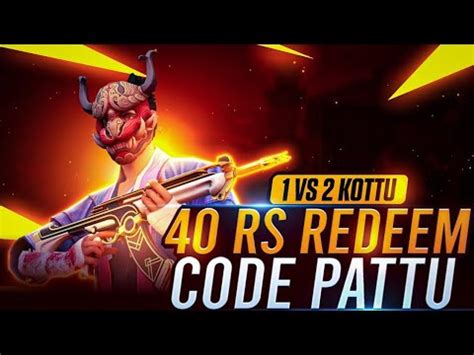 FREE Fire Live In Telugu 1vs2 KOTTU 40 Reddem Code PATTU In Free Fire