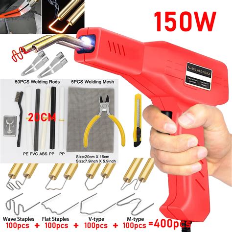 W Red Upgraded Plastic Welder Plastic Welding Kit Hot Staples