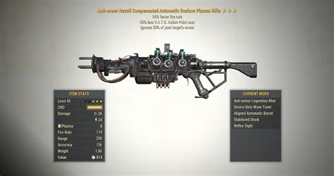 Anti Armor Fire Rate Enclave Plasma Rifle 25v Buy Fallout 76 Items