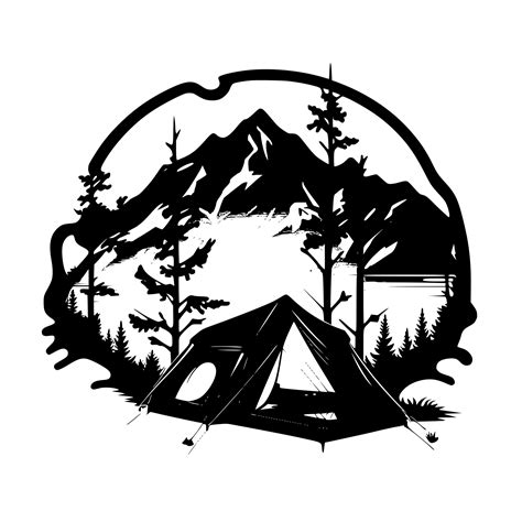 Camping in the Mountains SVG File for Cricut, Silhouette, Laser.