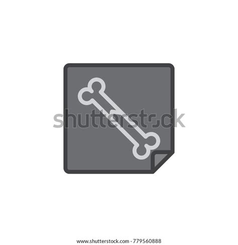 Human Broken Bone Xray Filled Outline Stock Vector Royalty Free