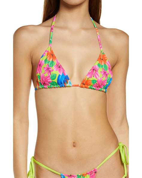 Frankie S Bikinis X Gigi Hadid Tia Floral Bikini Top In Black Lyst