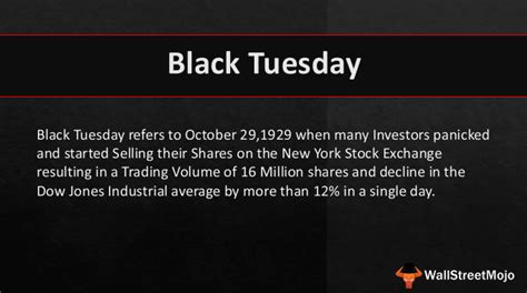 Black Tuesday - Definition, Overview of 1929 Market Crash