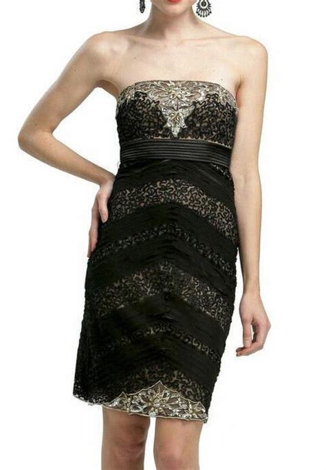 Sue Wong Black Embellished Chevron Empire Sheath Party Dress New