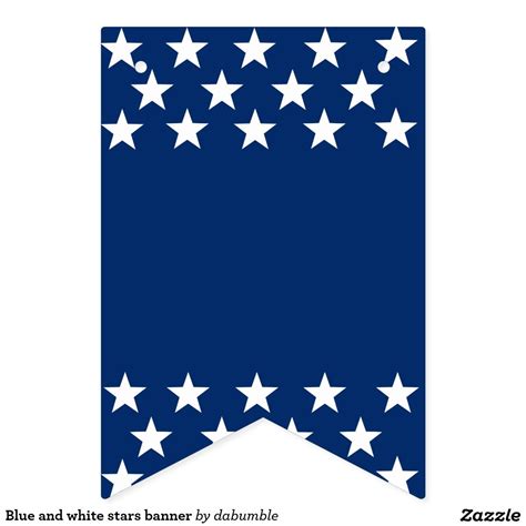 Blue And White Stars Banner Zazzle Star Banner Banner Blue And White