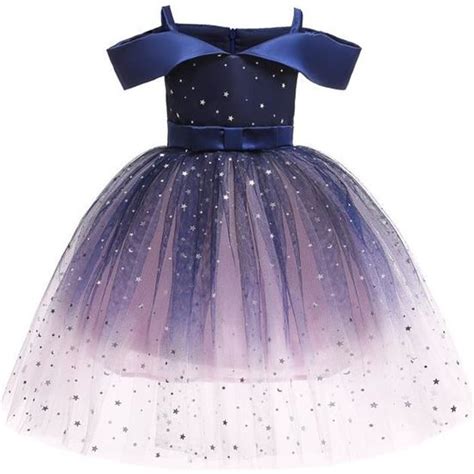 Enfant Fille Robe De Soirée Étoiles Scintillante Robe Princesse Robe