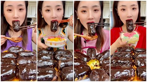 ASMR MUKBANG EATING MINI BREAD CHOCOLATE 27 Kwai Eating Shows