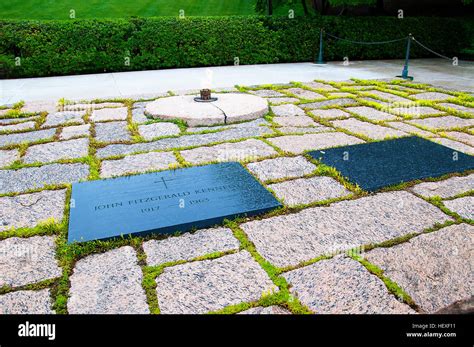 John F Kennedy S And Jacqueline Kennedy His Wife S Grave And The