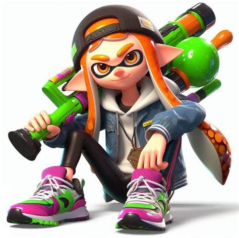 スプラトゥーンのイラスト 男性インクリング無料