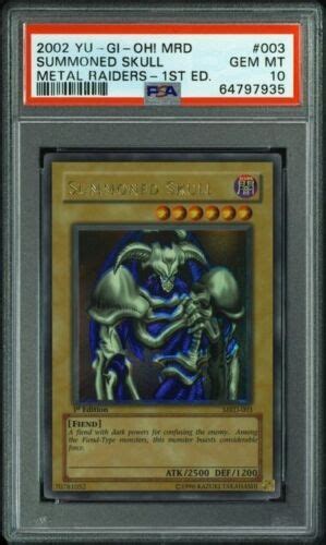 PSA 10 Summoned Skull Yugioh Metal Raiders MRD 1st Edition 003 2002