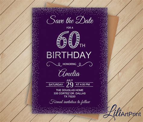 Save The Date Th Birthday Templates Free