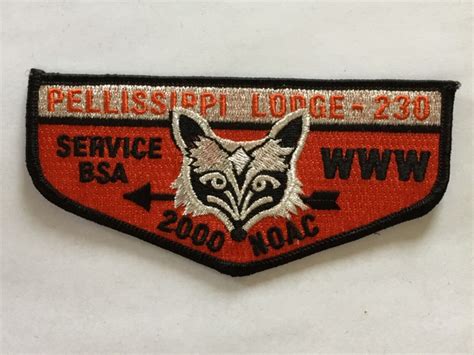 Pellissippi Lodge 230 2000 NOAC Service Pocket Flap Black Border EBay