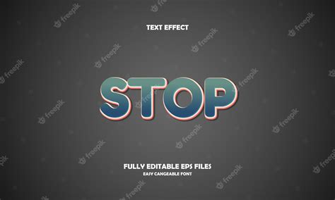 Premium Vector Stop Text Effect