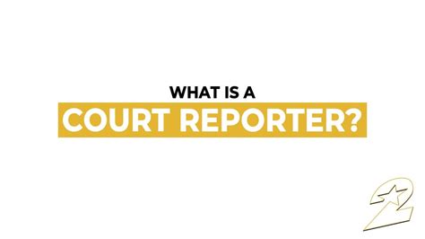 What Is A Court Reporter YouTube