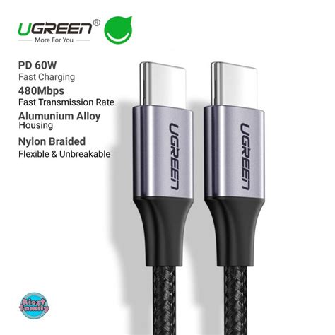 Ugreen Kabel USB Type C To USB Type C Fast Charging 60W Speed Data