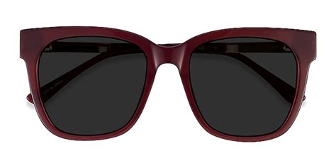 Erica Square Burgundy Frame Sunglasses For Women Eyebuydirect