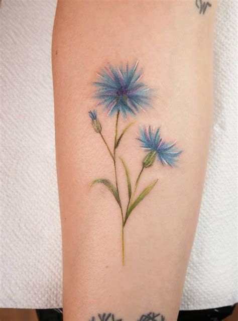 30 Pretty Cornflower Tattoos To Inspire You Style Vp Page 20