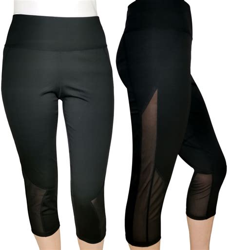 Legginsy Fitness Sportowe Damskie Czarne Miego Leginsy Getry L Xl