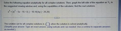 Solved Solve The Following Equation Analytically For All Chegg