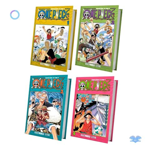 One Piece 3 Em 1 Mangá Vol 1 Ao 4 KIT Nova Coleção Panini Shopee