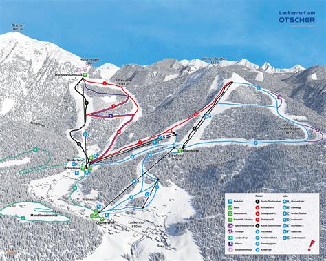 D Panoramakarte Winter Pistenplan Tscher Nieder Sterreich Tourisvis