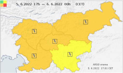 Arso najprej izdal en oranžni alarm nato še enega To so podrobnosti