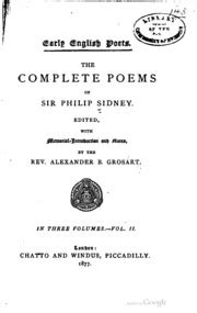 The Complete Poems Of Sir Philip Sidney Sidney Philip Sir 1554