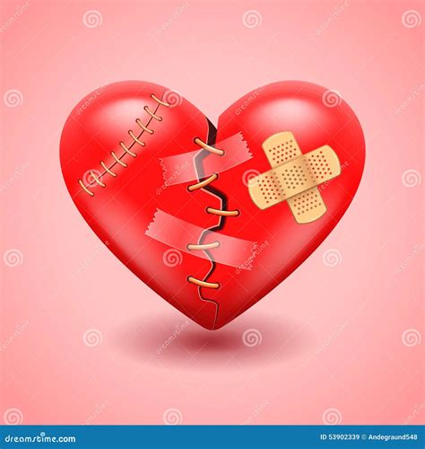 Broken Heart Vector Background Stock Vector Illustration Of