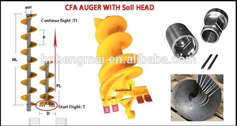 Hunan HM Machinery Co Ltd CFA Continuous Flight Auger With Rock Head