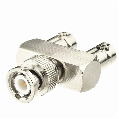 Bnc Splitter Adapter Bnc Male To Dual Bnc Female Tee Type 3 Way Audio