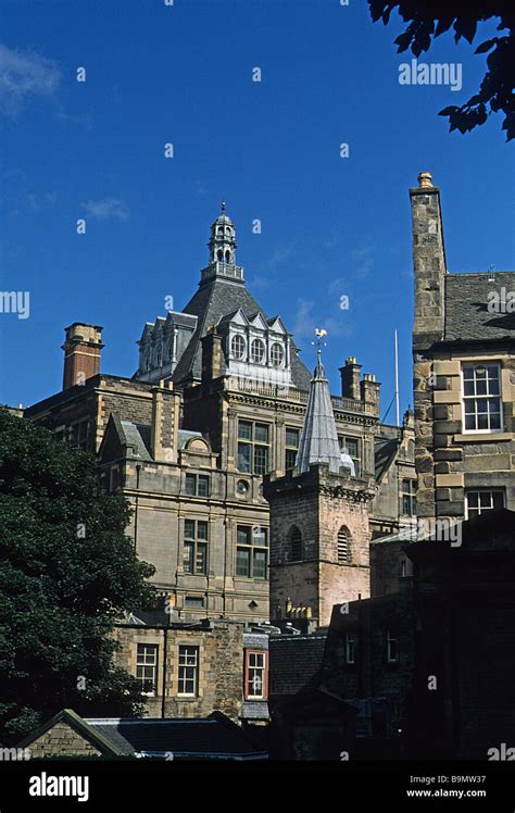 Edinburgh Central Public Library Seen From Greyfriars Churchyard