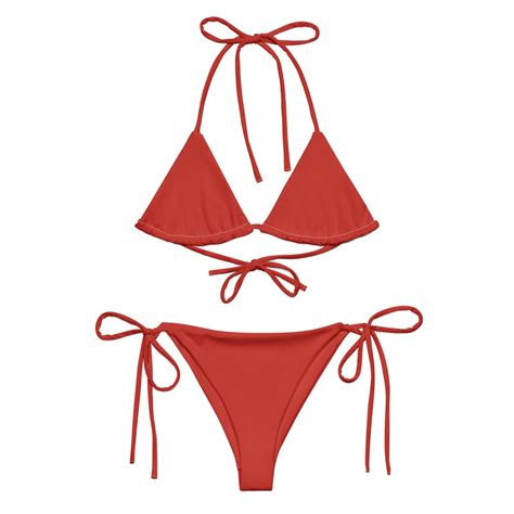 Red Bikini Set Christmas Bikini Harley Davidson Red Bikini Etsy