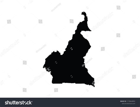 Cameroon Outline Map Country Shape Stock Vector (Royalty Free ...