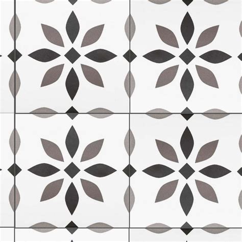 The Tile Life Snowflakes Gris 8 7 X 8 7 Porcelain Patterned Floor And Wall Tile 1 Sample