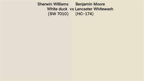 Sherwin Williams White Duck SW 7010 Vs Benjamin Moore Lancaster