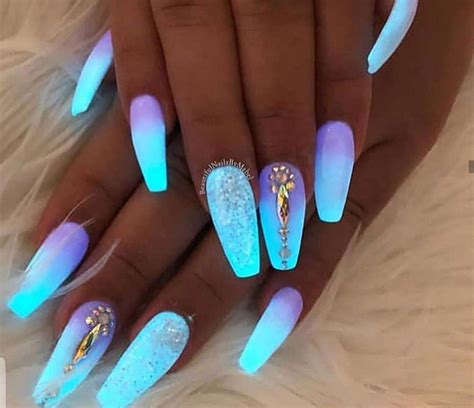 Pin By Abc On Nails Glow Nails Best Acrylic Nails Acrylic Nails