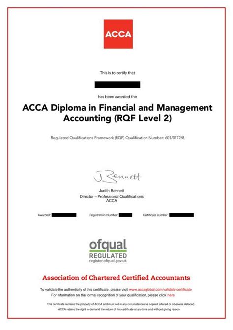 Acca Level 2 Diploma In Financial And Management Accounting