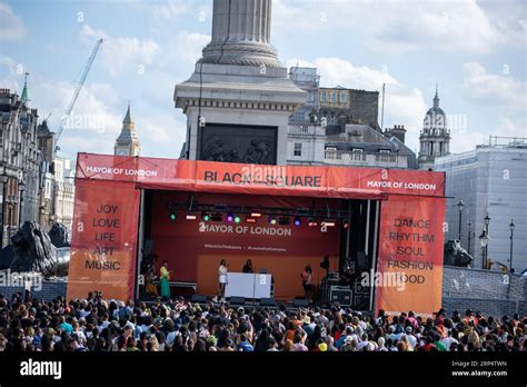 Crowds Of Spectators Enjoy The Black On The Square Festival In