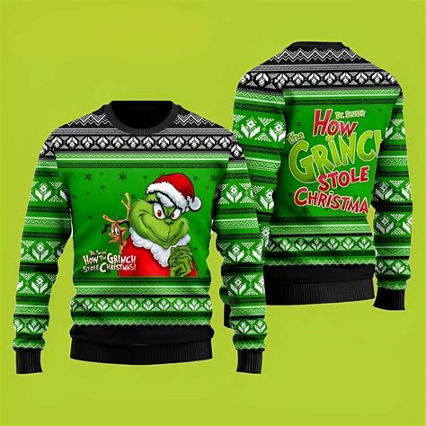 Grinch How The Grinch Stole Christmas Funny Xmas Sweaters Grinch Ugly