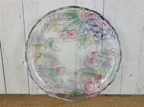 Vintage Savoir Vivre Wild Orchard Sandwich Platter 14 Wide Colored