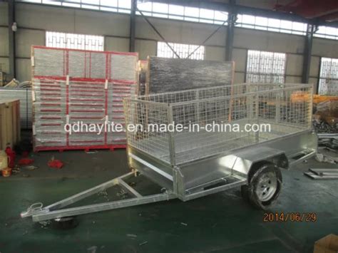 8X4 Galvanized Multi Utility Box Trailers With Cage Camper Trailer